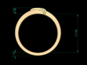 woman solitaire band ring 105 3D प्रिंट मॉडल