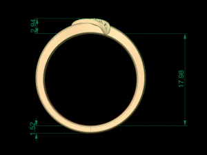 woman solitaire band ring 105 3D Print Model