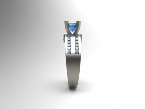 woman solitaire ring 106 3D Print Model