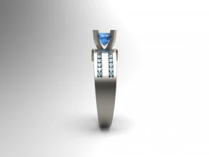 woman solitaire ring 106 3D Print Model
