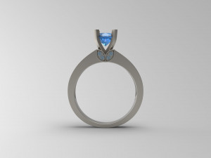 woman solitaire ring 106 3D Print Model