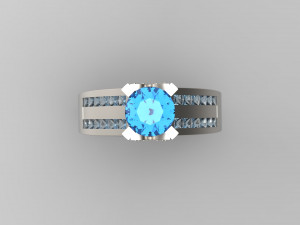 woman solitaire ring 106 3D Print Model