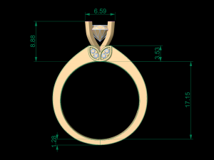 woman solitaire ring 106 3D Print Model