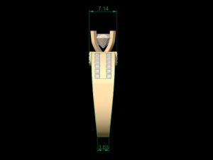 woman solitaire ring 106 3D Print Model