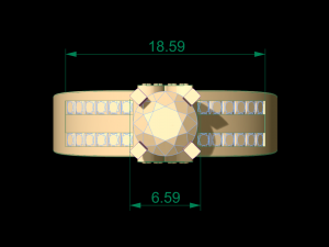 woman solitaire ring 106 3D Print Model