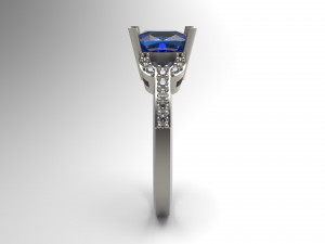 woman solitaire ring 107 3D Print Model