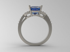 woman solitaire ring 107 3D Print Model