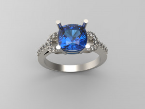 woman solitaire ring 107 3D Print Model