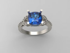 woman solitaire ring 107 3D Print Model