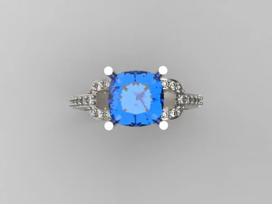 woman solitaire ring 107 3D Print Model