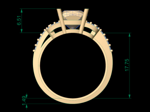 woman solitaire ring 107 3D Print Model