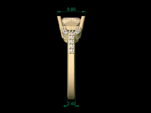 woman solitaire ring 107 3D Print Model