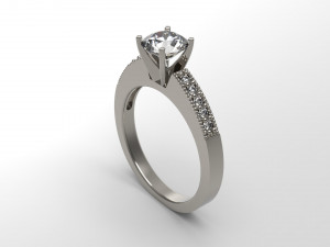 woman solitaire ring 108 3D 프린트 모델