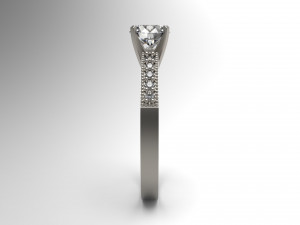 woman solitaire ring 108 3D Print Model