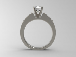 woman solitaire ring 108 3D Print Model