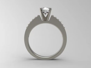 woman solitaire ring 108 3D Print Model