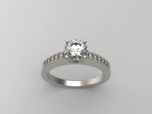 woman solitaire ring 108 3D Print Model