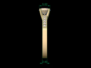 woman solitaire ring 108 3D Print Model