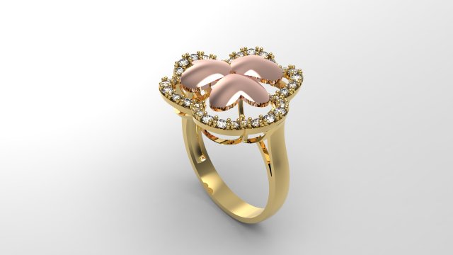 woman solitaire ring 109 3D Print Model .c4d .max .obj .3ds .fbx .stl .blend