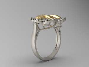 woman solitaire ring 109 3D Print Model