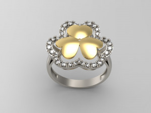 woman solitaire ring 109 3D Print Model