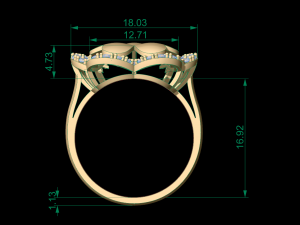 woman solitaire ring 109 3D Print Model
