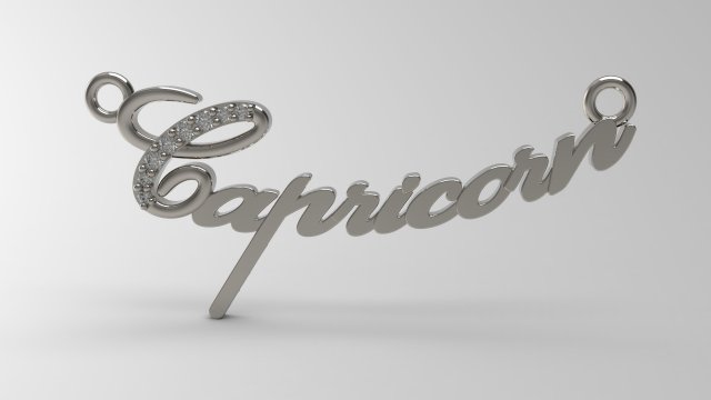 capricorn pendant 61 3D Print Model .c4d .max .obj .3ds .fbx .stl .blend 