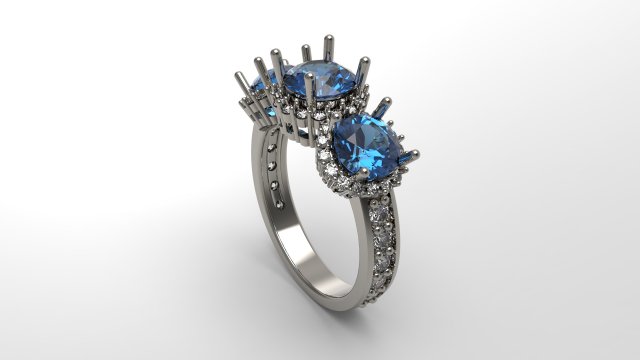 woman solitaire ring 110 3Dプリントモデル .c4d .max .obj .3ds .fbx .stl .blend 