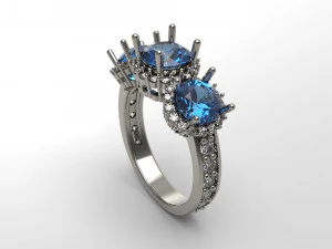 woman solitaire ring 110 3D Print Model