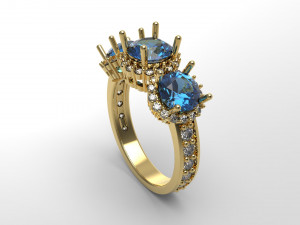 woman solitaire ring 110 3Dプリントモデル