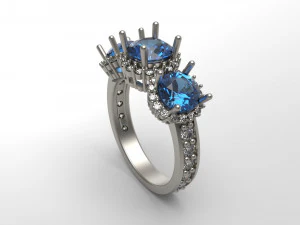 woman solitaire ring 110 3D Print Model