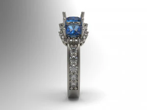woman solitaire ring 110 3D Print Model