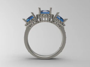 woman solitaire ring 110 3D Print Model