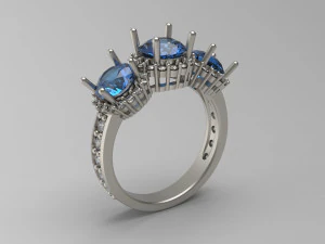 woman solitaire ring 110 3D Print Model