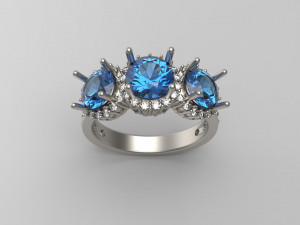 woman solitaire ring 110 3Dプリントモデル