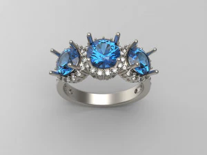 woman solitaire ring 110 3D Print Model