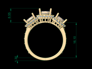 woman solitaire ring 110 3Dプリントモデル