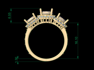 woman solitaire ring 110 3D Print Model