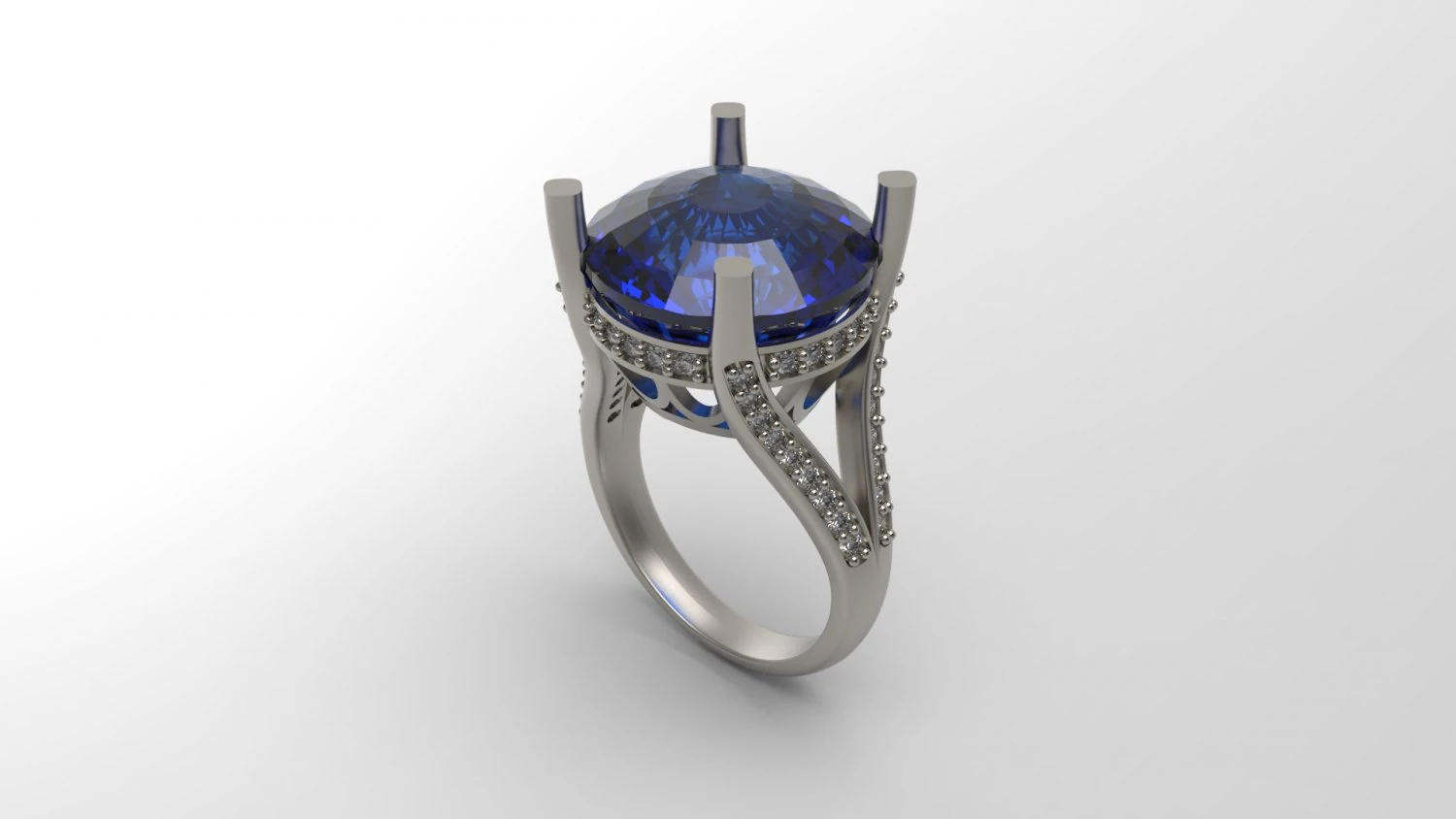 woman solitaire ring 111 3D Print Model .c4d .max .obj .3ds .fbx .stl .blend 