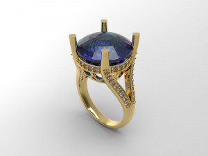 woman solitaire ring 111 Modèles 3D en vedette