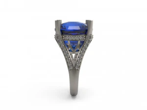 woman solitaire ring 111 3D Print Model