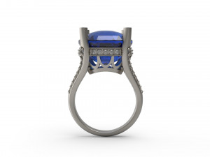 woman solitaire ring 111 Modèles 3D en vedette