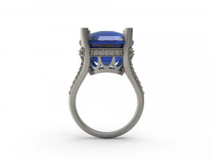 woman solitaire ring 111 3D Print Model