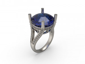 woman solitaire ring 111 Modèles 3D en vedette