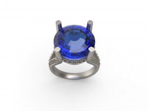 woman solitaire ring 111 Modèles 3D en vedette