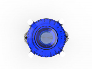 woman solitaire ring 111 Modèles 3D en vedette