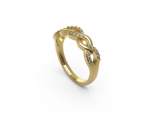 woman band ring 112 Model do druku 3D