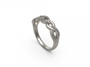 woman band ring 112 Model do druku 3D