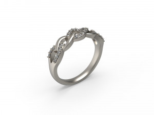 woman band ring 112 Model do druku 3D