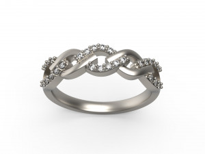 woman band ring 112 Model do druku 3D